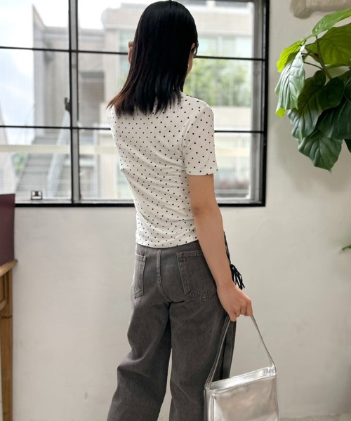 mebole(メボレ)の「キャンディドットTシャツ(Tシャツ/カットソー・レディース・ホワイト/グレー・FREE)」の22枚目の写真