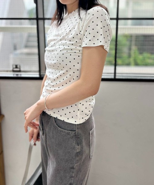 mebole(メボレ)の「キャンディドットTシャツ(Tシャツ/カットソー・レディース・ホワイト/グレー・FREE)」の18枚目の写真