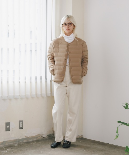 Vincent et Mireille(バンソンエミレイユ)の「Vincent et Mireille/バンソンエミレイユ Stitchless down Cadigan ステッチレスダウンカーディガン(カーディガン/ボレロ・メンズ・ブラック・36)」の12枚目の写真