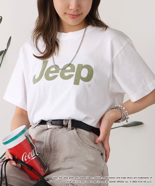 GOOD ROCK SPEED（グッドロックスピード）の「GOOD ROCK SPEED/グッドロックスピード ジープ Tshirts Tシャツ アメカジ（Tシャツ/カットソー・メンズ・チャコール/ベージュ/ホワイト・M/L）」の5枚目の写真