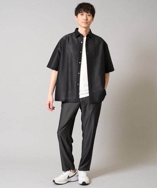 a.v.v(アーヴェヴェ)の「ドットジャカードワイドシルエットシャツ(シャツ/ブラウス・メンズ・オレンジ/ブラック・48/46)」の5枚目の写真