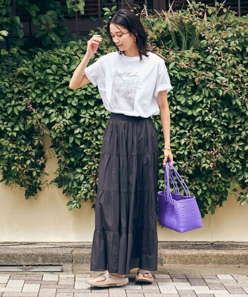 green label relaxing（グリーンレーベルリラクシング）の「【WEB限定】＜at ease＞フォトグラフィック ショートスリーブ Tシャツ（Tシャツ/カットソー・レディース・ダークグレー/その他1/その他2/その他3・FREE）」の10枚目の写真