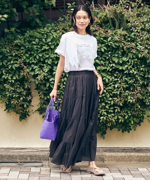 green label relaxing（グリーンレーベルリラクシング）の「【WEB限定】＜at ease＞フォトグラフィック ショートスリーブ Tシャツ（Tシャツ/カットソー・レディース・ダークグレー/その他1/その他2/その他3・FREE）」の11枚目の写真