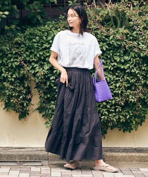 green label relaxing（グリーンレーベルリラクシング）の「【WEB限定】＜at ease＞フォトグラフィック ショートスリーブ Tシャツ（Tシャツ/カットソー・レディース・ダークグレー/その他1/その他2/その他3・FREE）」の12枚目の写真