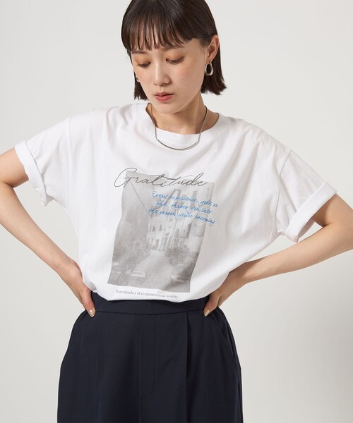 green label relaxing（グリーンレーベルリラクシング）の「【WEB限定】＜at ease＞フォトグラフィック ショートスリーブ Tシャツ（Tシャツ/カットソー・レディース・ダークグレー/その他1/その他2/その他3・FREE）」の13枚目の写真