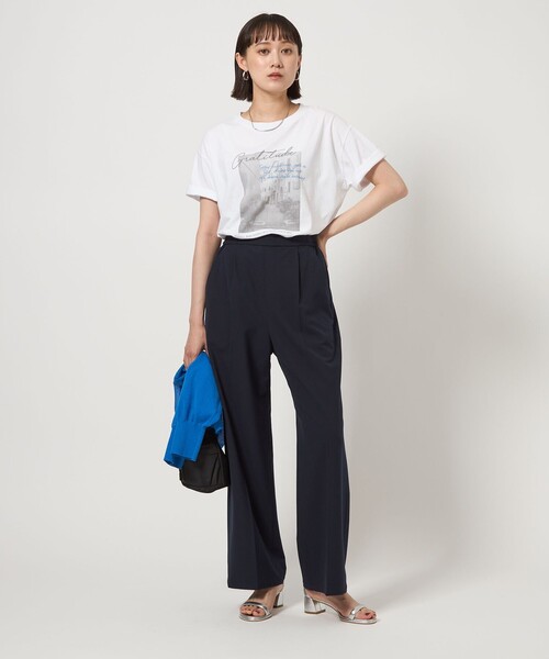 green label relaxing（グリーンレーベルリラクシング）の「【WEB限定】＜at ease＞フォトグラフィック ショートスリーブ Tシャツ（Tシャツ/カットソー・レディース・ダークグレー/その他1/その他2/その他3・FREE）」の15枚目の写真