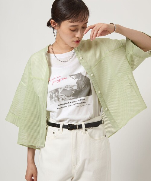 green label relaxing（グリーンレーベルリラクシング）の「【WEB限定】＜at ease＞フォトグラフィック ショートスリーブ Tシャツ（Tシャツ/カットソー・レディース・ダークグレー/その他1/その他2/その他3・FREE）」の16枚目の写真