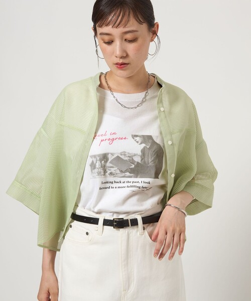 green label relaxing（グリーンレーベルリラクシング）の「【WEB限定】＜at ease＞フォトグラフィック ショートスリーブ Tシャツ（Tシャツ/カットソー・レディース・ダークグレー/その他1/その他2/その他3・FREE）」の17枚目の写真
