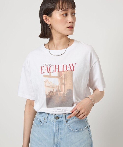 green label relaxing（グリーンレーベルリラクシング）の「【WEB限定】＜at ease＞フォトグラフィック ショートスリーブ Tシャツ（Tシャツ/カットソー・レディース・ダークグレー/その他1/その他2/その他3・FREE）」の21枚目の写真