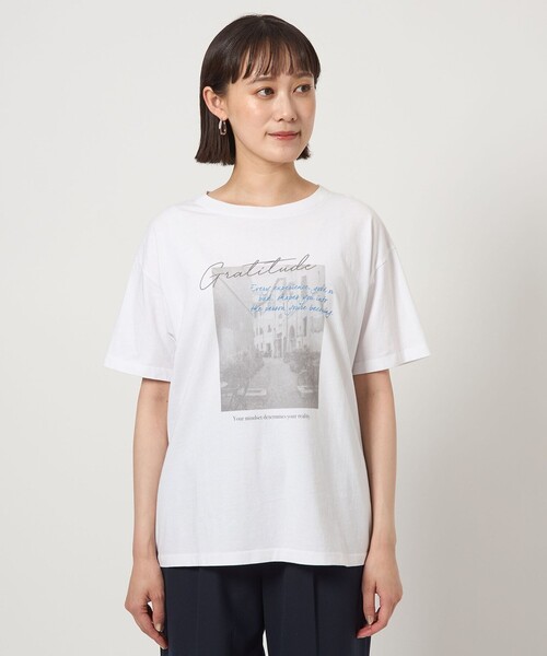 トップス At Last YOUNG &PRINT TEE セール】【WEB限定】＜at ease＞フォトグラフィック ショートスリーブ