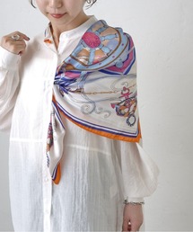 マリンモチーフスカーフ 70×70