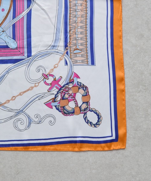 COLONY 2139（コロニートゥーワンスリーナイン）の「マリンモチーフスカーフ 70×70（バンダナ/スカーフ・レディース・オレンジ/ネイビー・FREE）」の14枚目の写真