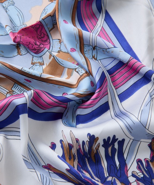 COLONY 2139（コロニートゥーワンスリーナイン）の「マリンモチーフスカーフ 70×70（バンダナ/スカーフ・レディース・オレンジ/ネイビー・FREE）」の15枚目の写真