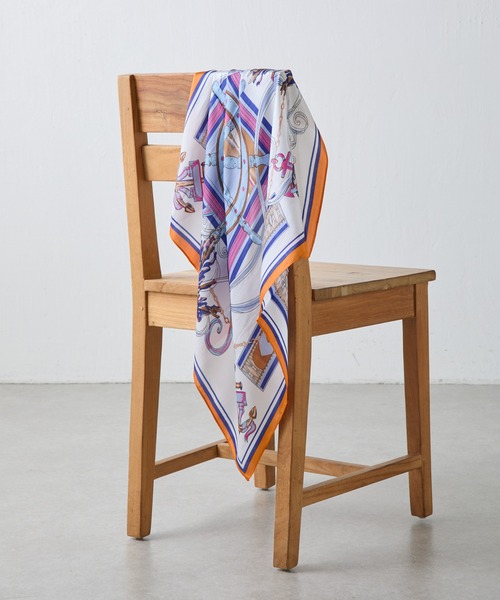 COLONY 2139（コロニートゥーワンスリーナイン）の「マリンモチーフスカーフ 70×70（バンダナ/スカーフ・レディース・オレンジ/ネイビー・FREE）」の9枚目の写真