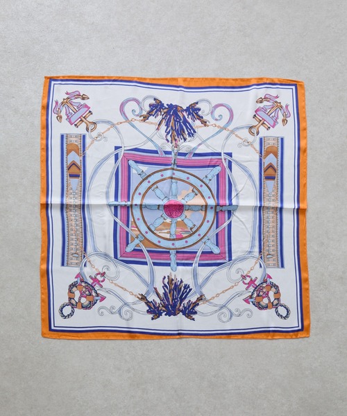 COLONY 2139（コロニートゥーワンスリーナイン）の「マリンモチーフスカーフ 70×70（バンダナ/スカーフ・レディース・オレンジ/ネイビー・FREE）」の8枚目の写真