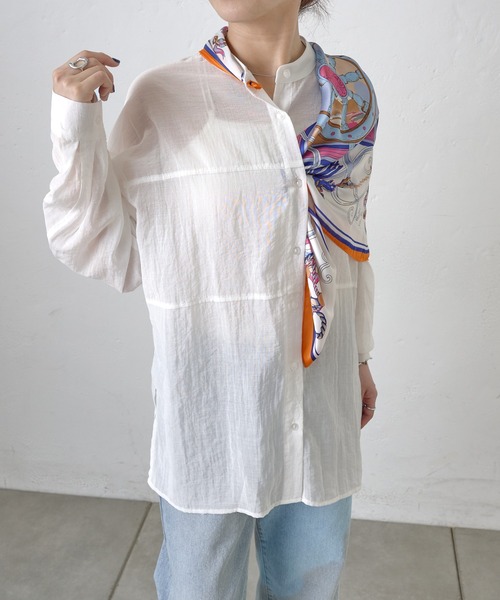 COLONY 2139（コロニートゥーワンスリーナイン）の「マリンモチーフスカーフ 70×70（バンダナ/スカーフ・レディース・オレンジ/ネイビー・FREE）」の12枚目の写真