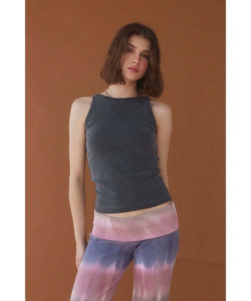ALEXIA STAM ウェルネス ウォッシュドカラータンクトップ セール】Wellness Pigment Dyed Tank Top/ウェルネス ウォッシュド