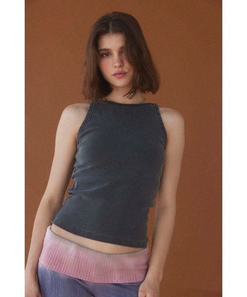 ALEXIA STAM(アリシアスタン)の「Wellness Pigment Dyed Tank Top/ウェルネス ウォッシュドカラータンクトップ(タンクトップ・レディース・ホワイト/ブラウン/チャコールグレー・S/M)」の12枚目の写真