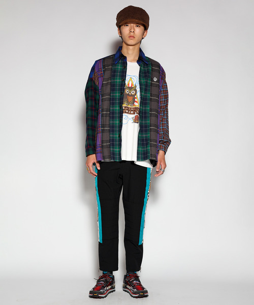 ALDIES（アールディーズ）の「Switch Wide Nel Shirts / スイッチワイドネルシャツ（シャツ/ブラウス・メンズ・グリーン/レッド・SMALL/MEDIUM）」の3枚目の写真