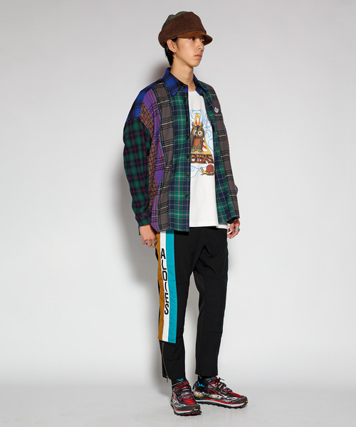 ALDIES（アールディーズ）の「Switch Wide Nel Shirts / スイッチワイドネルシャツ（シャツ/ブラウス・メンズ・グリーン/レッド・SMALL/MEDIUM）」の4枚目の写真