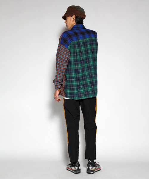 ALDIES（アールディーズ）の「Switch Wide Nel Shirts / スイッチワイドネルシャツ（シャツ/ブラウス・メンズ・グリーン/レッド・SMALL/MEDIUM）」の5枚目の写真