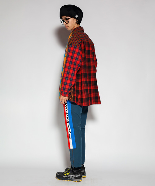 ALDIES（アールディーズ）の「Switch Wide Nel Shirts / スイッチワイドネルシャツ（シャツ/ブラウス・メンズ・グリーン/レッド・SMALL/MEDIUM）」の19枚目の写真