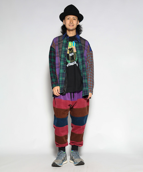 ALDIES（アールディーズ）の「Switch Wide Nel Shirts / スイッチワイドネルシャツ（シャツ/ブラウス・メンズ・グリーン/レッド・SMALL/MEDIUM）」の6枚目の写真