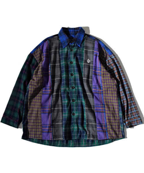 ALDIES（アールディーズ）の「Switch Wide Nel Shirts / スイッチワイドネルシャツ（シャツ/ブラウス・メンズ・グリーン/レッド・SMALL/MEDIUM）」の10枚目の写真