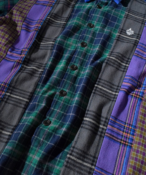 ALDIES（アールディーズ）の「Switch Wide Nel Shirts / スイッチワイドネルシャツ（シャツ/ブラウス・メンズ・グリーン/レッド・SMALL/MEDIUM）」の15枚目の写真