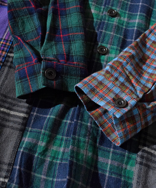 ALDIES（アールディーズ）の「Switch Wide Nel Shirts / スイッチワイドネルシャツ（シャツ/ブラウス・メンズ・グリーン/レッド・SMALL/MEDIUM）」の14枚目の写真