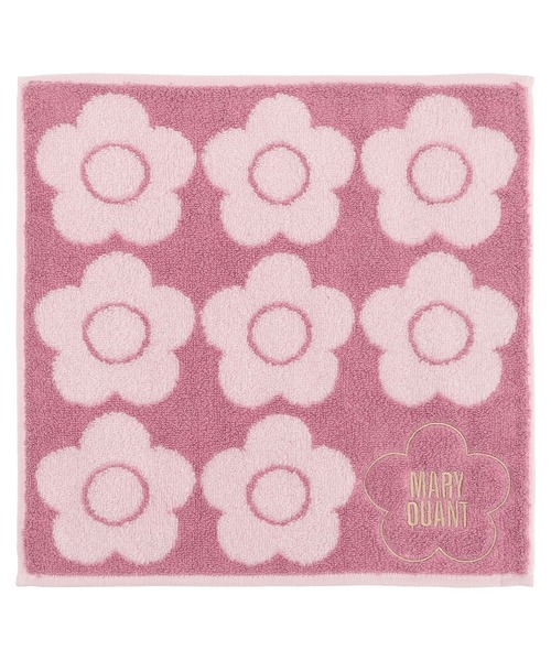 MARY QUANT(マリークワント)の「デイジーラインアップ ミニタオル(ハンカチ/ハンドタオル・レディース・ターコイズブルー/ピンク/ブラック/ネイビー・FREE)」の1枚目の写真