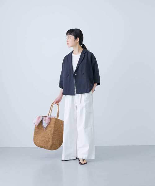 リネンハーフスリーブジャケット（その他アウター）｜かぐれ