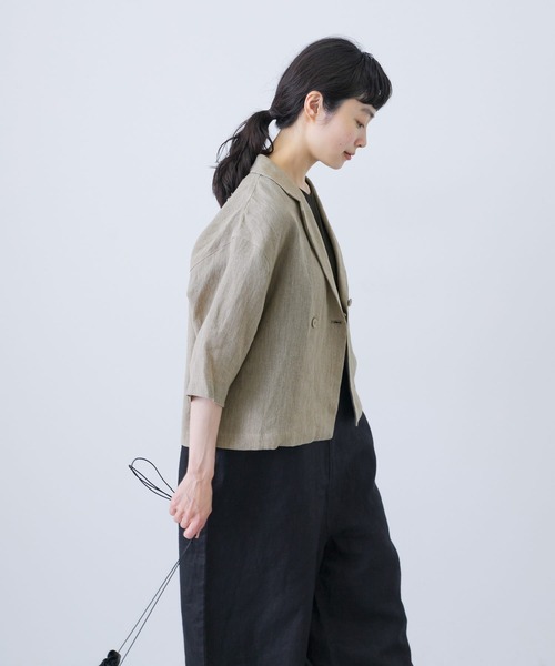 かぐれ（カグレ）の「リネンハーフスリーブジャケット（その他アウター