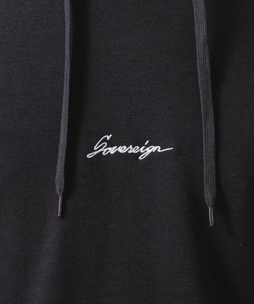 THE SHOP TK (ザ ショップ ティーケー )の「ポンチ半袖パーカー 【洗濯機OK】(パーカー・メンズ・ブラック/ネイビー/ホワイト・02/03)」の4枚目の写真