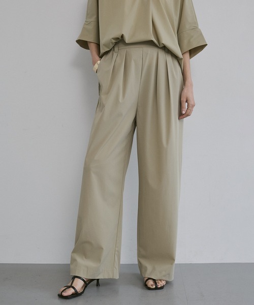 hunch(ハンチ)の「【接触冷感】ワイドストレートパンツ(その他パンツ・レディース・ミント/チャコールグレー/ブラック/チョコ/グリーン/モカ/ベージュ・FREE)」の5枚目の写真