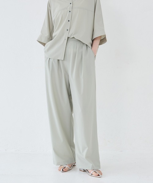 hunch(ハンチ)の「【接触冷感】ワイドストレートパンツ(その他パンツ・レディース・ミント/チャコールグレー/ブラック/チョコ/グリーン/モカ/ベージュ・FREE)」の7枚目の写真