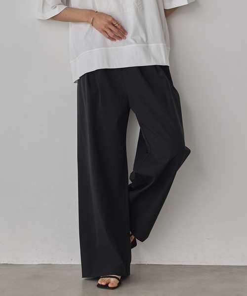 hunch(ハンチ)の「【接触冷感】ワイドストレートパンツ(その他パンツ・レディース・ミント/チャコールグレー/ブラック/チョコ/グリーン/モカ/ベージュ・FREE)」の19枚目の写真