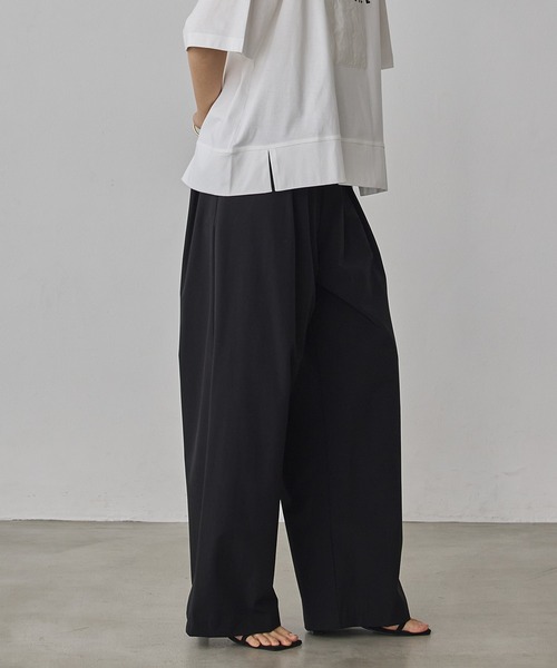 hunch(ハンチ)の「【接触冷感】ワイドストレートパンツ(その他パンツ・レディース・ミント/チャコールグレー/ブラック/チョコ/グリーン/モカ/ベージュ・FREE)」の20枚目の写真