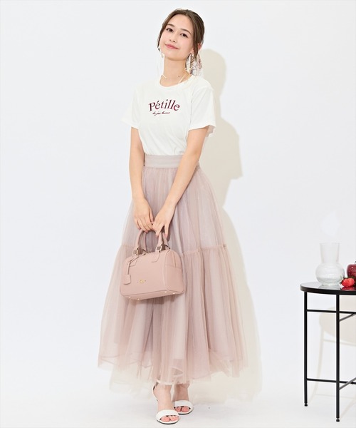 WILLSELECTION（ウィルセレクション）の「ニュアンスカラーチュールティアードスカート（スカート・レディース・オフホワイト/ライトグレー/ピンク・FREE）」の4枚目の写真