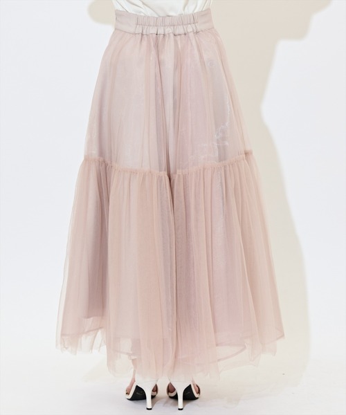 WILLSELECTION（ウィルセレクション）の「ニュアンスカラーチュールティアードスカート（スカート・レディース・オフホワイト/ライトグレー/ピンク・FREE）」の7枚目の写真