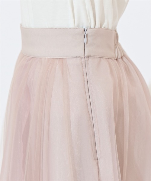 WILLSELECTION（ウィルセレクション）の「ニュアンスカラーチュールティアードスカート（スカート・レディース・オフホワイト/ライトグレー/ピンク・FREE）」の8枚目の写真