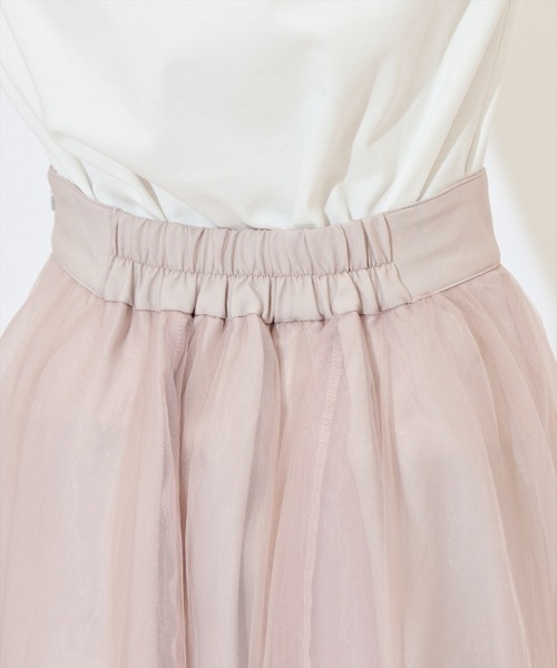 WILLSELECTION（ウィルセレクション）の「ニュアンスカラーチュールティアードスカート（スカート・レディース・オフホワイト/ライトグレー/ピンク・FREE）」の9枚目の写真