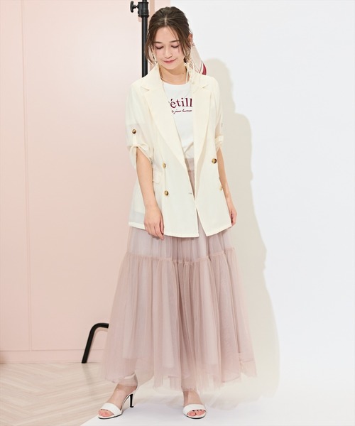 WILLSELECTION（ウィルセレクション）の「ニュアンスカラーチュールティアードスカート（スカート・レディース・オフホワイト/ライトグレー/ピンク・FREE）」の11枚目の写真