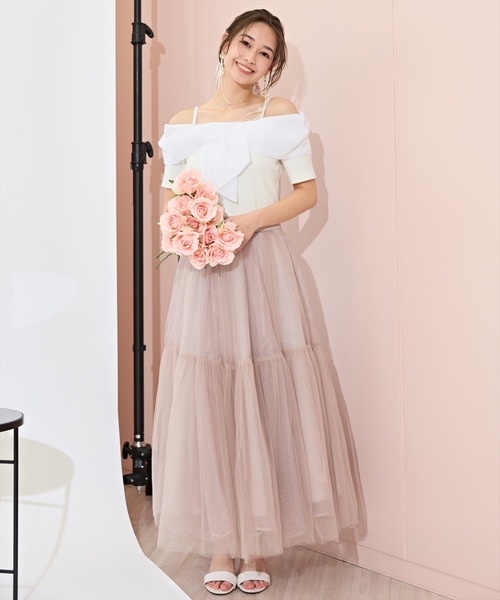 WILLSELECTION（ウィルセレクション）の「ニュアンスカラーチュールティアードスカート（スカート・レディース・オフホワイト/ライトグレー/ピンク・FREE）」の12枚目の写真