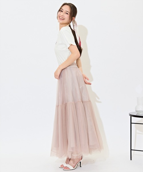 WILLSELECTION（ウィルセレクション）の「ニュアンスカラーチュールティアードスカート（スカート・レディース・オフホワイト/ライトグレー/ピンク・FREE）」の15枚目の写真