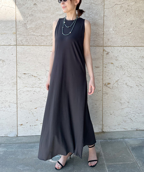 GREYCHORD(グレーコード)の「GREYCHORD グレイコード CHLOE One-piece LSGC00606NGR/SDG(ワンピース・レディース・チャコールグレー/ブラウン・FREE)」の2枚目の写真