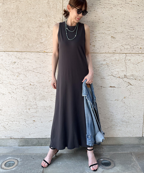 GREYCHORD(グレーコード)の「GREYCHORD グレイコード CHLOE One-piece LSGC00606NGR/SDG(ワンピース・レディース・チャコールグレー/ブラウン・FREE)」の3枚目の写真