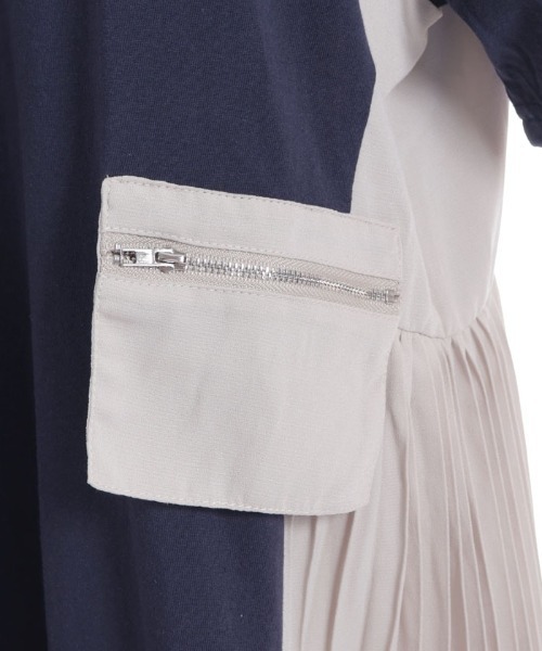 axes femme（アクシーズファム）の「プリーツ切替ワンピース（ワンピース・レディース・ネイビー/ブラック・FREE）」の13枚目の写真