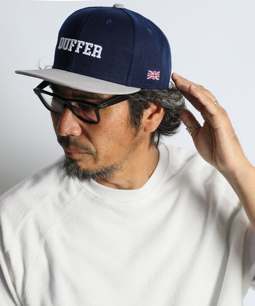 The DUFFER of ST.GEORGE（ザダファーオブセントジョージ）の「DUFFER ORIGINAL 2TONE FLAT VISOR CAP：2トーン フラットバイザー キャップ（キャップ・メンズ・ブラック/レッド/グレー/カモフラージュ・F）」の3枚目の写真
