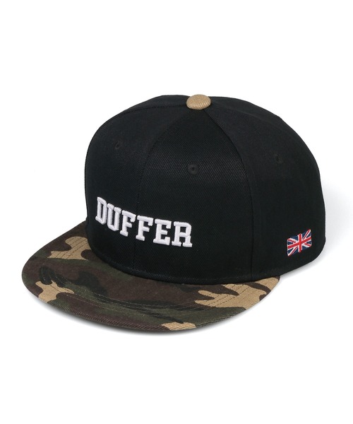 The DUFFER of ST.GEORGE（ザダファーオブセントジョージ）の「DUFFER ORIGINAL 2TONE FLAT VISOR CAP：2トーン フラットバイザー キャップ（キャップ・メンズ・ブラック/レッド/グレー/カモフラージュ・F）」の9枚目の写真